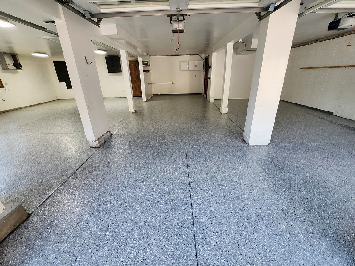 Garage Floor Makeover in Franktown, CO.  Out With the Old Epoxy, In With the New Polyaspartic!